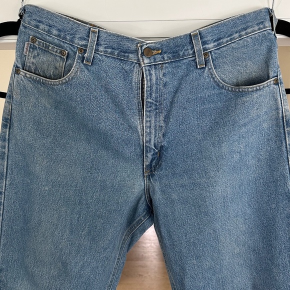 Men's CARHARTT B17-STW Relaxed Fit Stonewashed Denim Dungaree - 38 W x 34 L - Picture 7 of 13